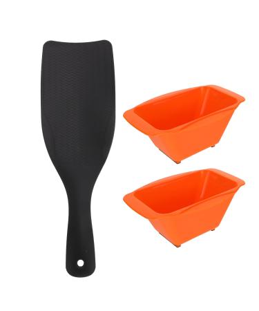 Lurrose Multipurpose Tool 1 Set Highlighting Tool Kit Hair Tinting Paddle Board Hair Dye Mixing Bowl DIY Hairdressing Tool for Home Barber Shop Orange Hair Styling Tools