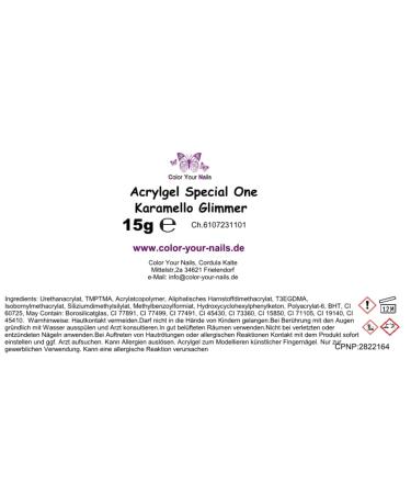 Special One Acrylic Gel Caramel GLIMMER - No Spatula Needed Made in Germany 15g Pack - Buy Online on GoSupps.com