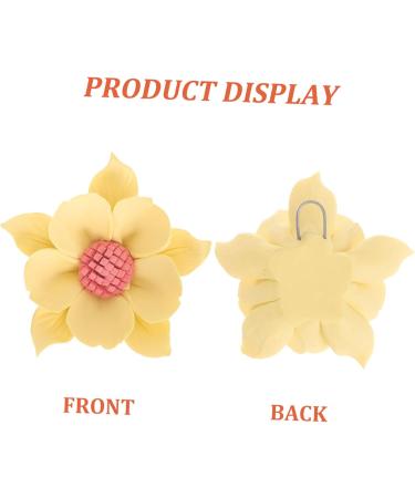 Artibetter Metal Wall Decor Bathroom Decor Wall Art Ceramic Flower Wall Decoration Home Accents Decor Tv Hand Decor Metal Wall Bathroom Wall Decor 7.5x7.5cm Yellow - Buy Online on GoSupps.com