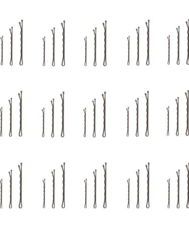 Topkids Accessories Hair Grips for Women and Girls Bobby Pins Kirby Grips Small Hair Clips Women Hair Styling Accessories Hair Pins for Buns Hair Accessories (45mm + 55mm + 65mm Brown 108pc)