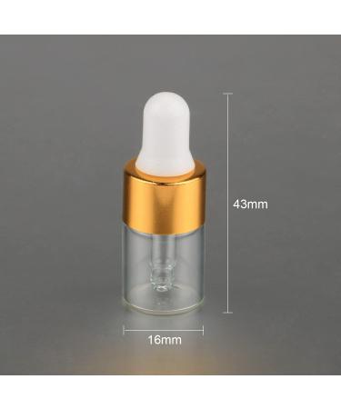 50 Pcs Mini Dropper Bottles Empty Glass Tincture Bottles with Golden Caps Perfume Sample Vials for Essential Oils&Body Oil&Liquids Traveling DIY Containers Included Pipette&Funnel (2ml) - Buy Online on GoSupps.com