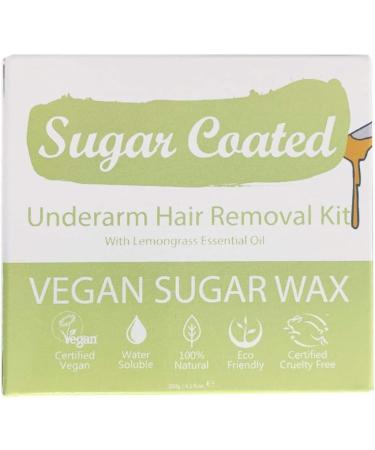 Sugar Coated Sugar Wax Kit 200g with Wax Strips for Gentle Underarm Hair Removal - Infused with Essential Lemongrass Oil - Buy Online on GoSupps.com