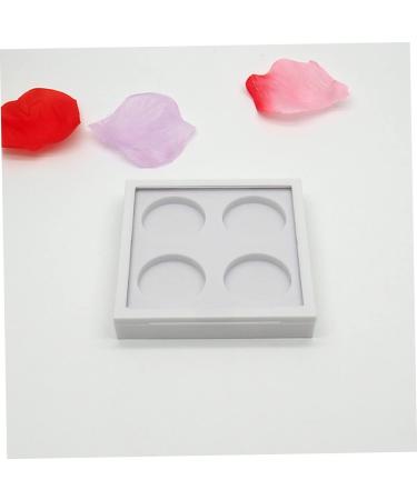 FOYTOKI 2pcs 4 Eyeshadow Palette Empty Eyeshadow Case Empty Lipstick Aluminum Tin Jars Eyeshadow Pan White - Buy Online on GoSupps.com