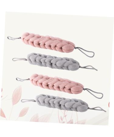 FRCOLOR 4pcs Natural Loofah Shower Pouf & Body Scrubber - Exfoliating Bath Sponge & Mitt for Spa-Like Experience - Buy Online on GoSupps.com