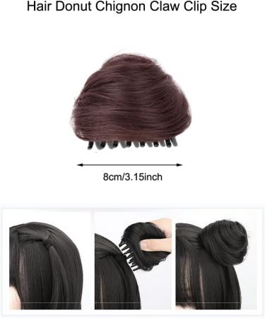 Cat Ears Hair Donut Chignon Claw Clip in Messy Hair Bun Space Bun Hair Pieces Cat Ears Bun Hair Extensions Wig Accessory Ponytail Hairpieces for Women Girls (Dark Brown) - Buy Online on GoSupps.com