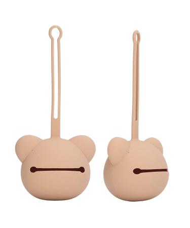 Silicone Pacifier Storage Case - Dustproof & Practical for Newborns | Soft Coffee Color Dental Glue Case - Buy Online on GoSupps.com