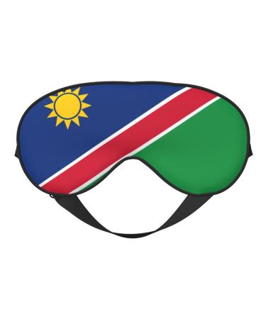 Flag of Namibia Soft Eye Mask Comfortable Sleep Mask for Side Sleepers Light Blocking Relaxing Pressure-Free Eyemask Black