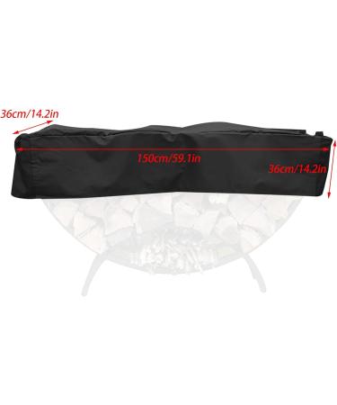Montesy Upgrade Firewood Log Rack Cover 2100D Oxford Heavy Duty Waterproof Outdoor- For Cover For Protect Black - Buy Online on GoSupps.com