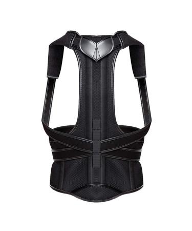 Straight Back Posture Corrector Men Women Full Back Support Belt Adult Lumbar Support Lower Back Brace Kids Back Shoulder Posture Trainer Corset (Color : Black Size : Medium) Medium Black