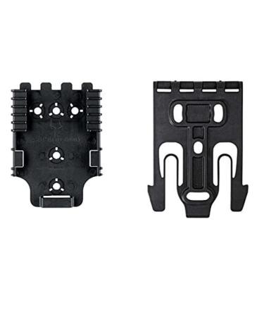 Safariland Quick Locking System Kit 9006483 Polymer Attachment for Weapon Holster with Locking Fork and Duty Receiver Plate - Black, One Size
