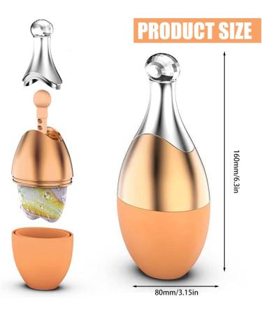Buy Ice Face Roller | Food-Grade Silicone Facial Massager for Glowing Skin & Shrinking Pores - Reusable Beauty Tool (Orange - Buy Online on GoSupps.com