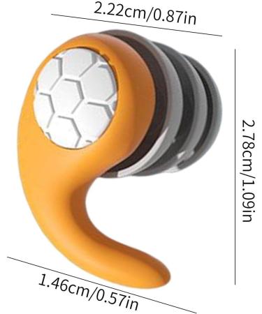 Noise Reducing Ear Plugs Waterproof Silencing Ear Plugs - Soft Waterproof Silicone Three Layers of Mute Earplugs with Box for Unisex-Adult Swim Training Jiahua Orange - Buy Online on GoSupps.com