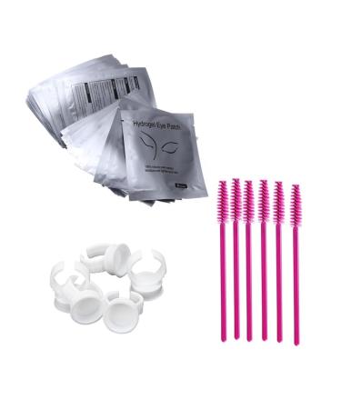 POPETPOP 100 Pairs Eyebrow Brush Eyelash Mascara LintFree Eye Pad Tool Eyeshadow Women Eyelids Glue Holder Tools for Women Cosmetics Artificial Sticker Ms