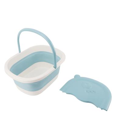 Bassin de Bain de Pieds Pliable pour Enfants Baignoire de Trempage des Pieds avec Point D'acupuncture de Massage et Poign es Baignoire de Trempage Pliable Multifonction pour Blue