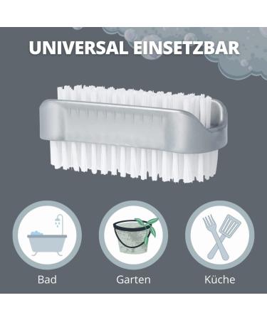 Parsa Beauty Double-Sided Nail Brush Set - 5 Gray Hand Brushes for Bathroom Toilet & Workshop Cleaning - Buy Online on GoSupps.com