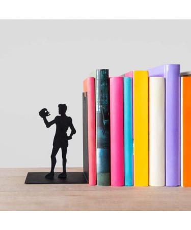 Buy Balvi Hamlet Black Metal Bookend - Unique Design for Stylish Home Organization | International Shipping Available - Buy Online on GoSupps.com