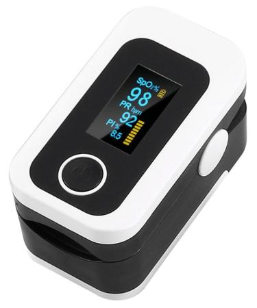 Fingertip Pulse Oximeter- Portable Oxygen Meter Finger Pulse Oximeter - Fingertip Blood Oxygen Saturation Monitor with Heart Rate Fast Spo2 Reading and PI with OLED Display(Not include Batteries)