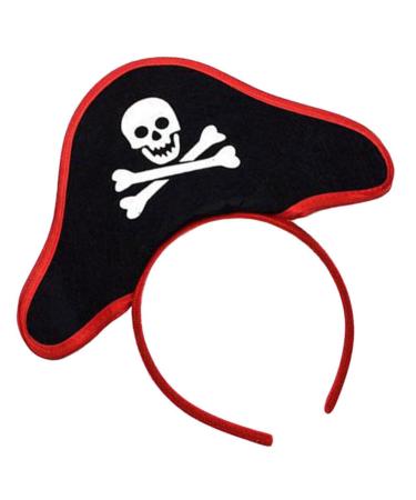 LIFKOME Pirate Skull Hat Headband Pirate Cap Hair Hoop for Halloween Pirate Theme Party Dress up Masquerade Cosplay Costume Accessories