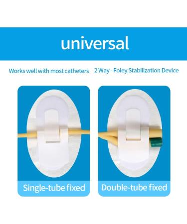 Atacesotaiv 5 pcs Catheter Stabilization Device - Foley Catheter Adhesive Sticker with Foam Anchor Pad - Leg Band Urinary Catheter Hook and Loop Fixing Device (White) - Buy Online on GoSupps.com