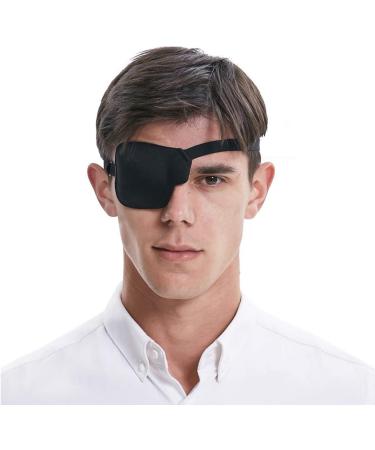 2 Pieces Single Eye Mask Eye Patch Strabismus Adjustable Eye Patches 3D Lazy Eye Mask Black Eye Right Eye - Buy Online on GoSupps.com