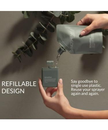 Noshinku Organic Hand Sanitizer Discovery 4-Pack | Moisturizing Mist with Botanical Oils | Kills 99.9% of Germs | FDA Registered | Travel Size Refillable - Buy Online on GoSupps.com