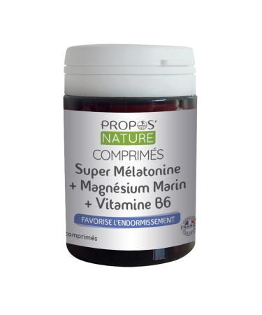 Super Melatonin + Marine Magnesium + Vitamin B6 Tablets (60 Tablets) Propos'Nature