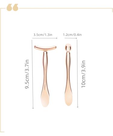 2 Pieces Rose Gold Eye Cream Applicator & Facial Roller Massage Tool - Eliminate Eye Fatigue - Ideal Gift for Women - Buy Online on GoSupps.com