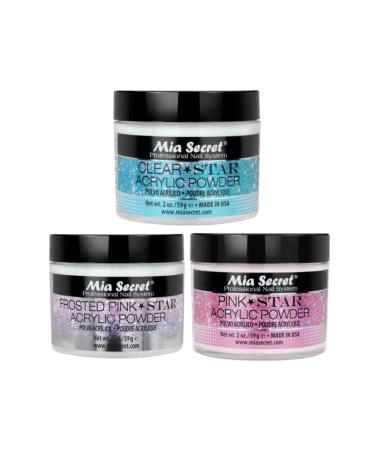 Mia Secret Acrylic STAR - Clear Pink Frosted Pink | 2 oz - Premium Nail Art Supplies for International Shipping - Buy Online on GoSupps.com