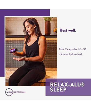 MRM Relax-All Sleep - 60 Vegan Capsules for Stress Relief & Better Sleep - Buy Online on GoSupps.com