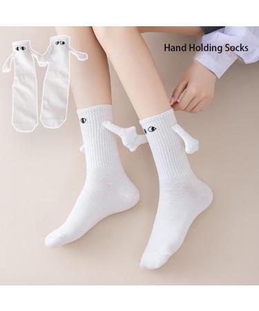Hand Holding Socks 3D Doll Couple Funny Magnetic Suction | Unisex One Size 4 Pcs - Buy Online on GoSupps.com