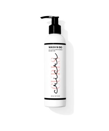 Wash N Go 2-in-1 Conditioning Shampoo & Conditioner for Curly Hair Paraben free Sulfate free 8 fl oz