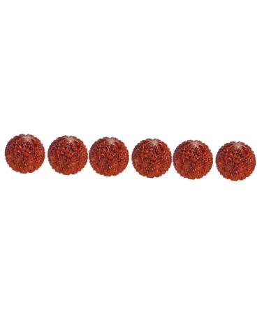 Tovinanna 6 piece of carving handicrafts massage ball toys wooden massage ornamental wooden handicraft acupressure ball hand massage ball decompression ornamentation toys