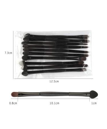 10 Professional Dual-Sided Eyeshadow Brushes & Sponge Applicators for Women - Perfect Cosmetic Tools for Flawless Makeup - Buy Online on GoSupps.com