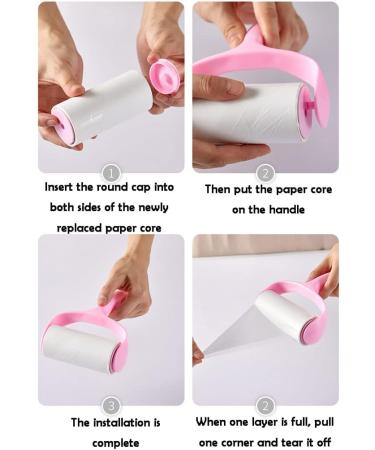 Lint Roller for Clothes - 60 Sheets Pet Hair Removal Kit for Carpets & Car Seats | 1 Handle + 7 Refills - Buy Online on GoSupps.com