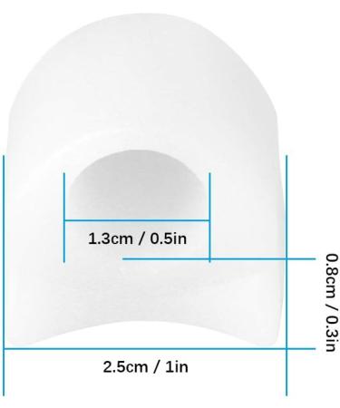 Bunion Corrector Toe Separators - Washable Curved Design for Overlapping Toes, Reduce Calluses - White - Buy Online on GoSupps.com