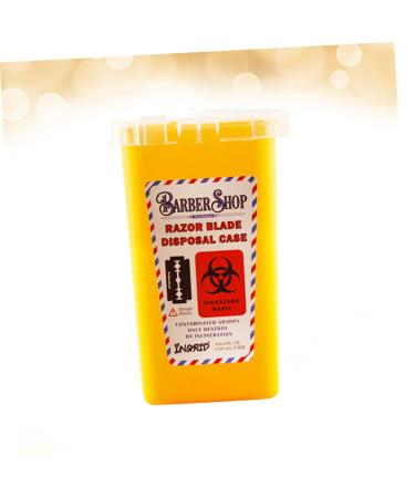 Solustre 3 StK Disposal Blade Container - Safe Sharp Razor Disposal & Travel Trash Storage - Yellow 15.4x9.5cm (Pack of 3) - Buy Online on GoSupps.com