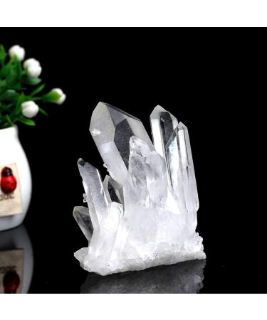 Natural Crystal Rough Home 1PC Natural White Crystal Cluster Quartz Raw Point Specimen Raw Crystals Gemstone Reiki Stone Home Decor dingchi (Color : Raw Point Size : 90-120g) 90-120g Raw Point