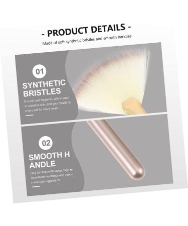 Angoily 1 Set Makeup Brush Highlighter Brush Facial Fan Makeup Highlighter Facial Brush Facial Tool Powder Brush Makeup Fan Blush Facial Wooden Handle Woman - Buy Online on GoSupps.com