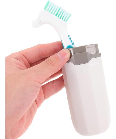 Healvian Travel Toothbrush Set | Compact Toothpaste & Prosthesis Cleaning Brush with Case - Perfect for On-the-Go Dental Care - Buy Online on GoSupps.com