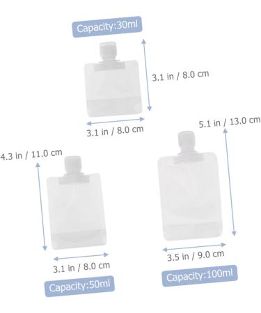 minkissy 1 Set Flap Lotion Bag Shampoo Container Portable Spout Pouch Travel Size Container Travel Toiletries Travel Pouches for Toiletries Liquid Square The Pet Clamshell Dispenser - Buy Online on GoSupps.com