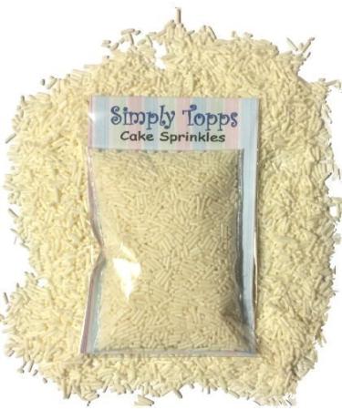 White Sugar Strands Cake Sprinkles 30g for Cake or Cupcake Decorations