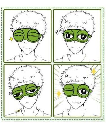 Unisex Creative Travel Sleep Eye Mask Cartoon Frog Filled Hood Eyeshade Cover Blinder Office School Blindfold - Buy Online on GoSupps.com