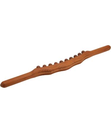 Wood Massage Tab - 20 Pearl Ergonomic Scratch Rod for Full Body Muscle Relaxation | Trigger Point Therapy - Buy Online on GoSupps.com