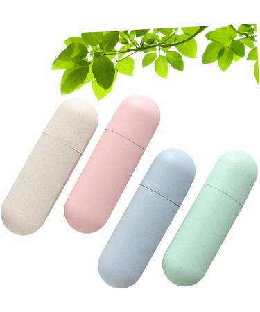 FRCOLOR 4 Pieces Portable Toothbrush Case - Travel-Friendly Toothbrush Container for International Shipping - Buy Online on GoSupps.com