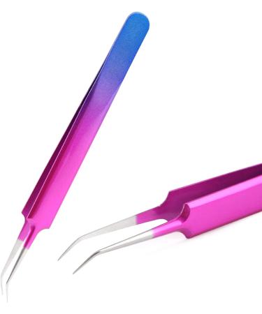 Premium Stainless Steel Pliers | Volume Eyelash Eyebrow & Extension Tweezers - Straight & Curved Tips - Buy Online on GoSupps.com