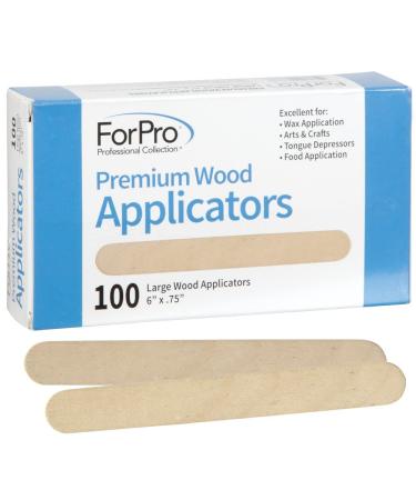 ForPro Premium Wood Applicators, Non-Sterile, Hair Removal Waxing Sticks, Large, 6 L x .75 W, 100-Count - Buy Online on GoSupps.com