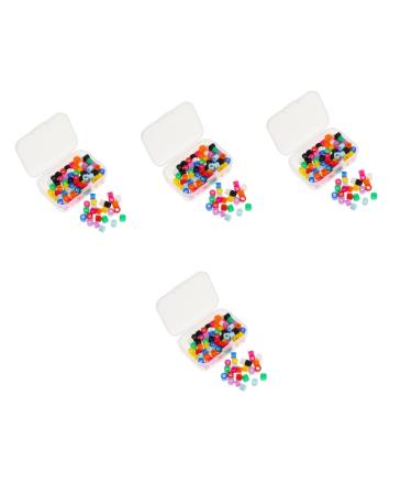 Healeved 640 Stk tooth coloring code Color code Made of silicone silicone instrument code color code ring ring for dental instruments tooth coloring code plastic pp code band High pressure different colors x 4 pieces 0.3x0.3cmx4pcs