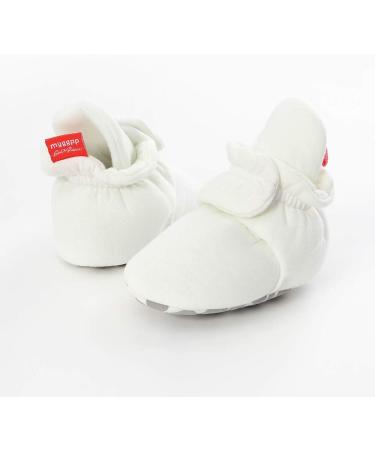 LACOFIA Baby Anti-Slip Soft Sole Slipper Booties | Infant Winter Crib Shoes 0-6 Months (White) - Buy Online on GoSupps.com