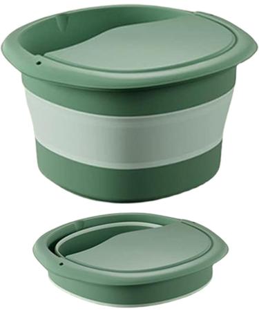 Foldable Foot Tub - Foldable PP Soaking Bath Foldable Foot Bath Bucket | Space-Saving Water Bucket with Hanging Hole Equipped with Wide Handle Soaking Bucket green - Buy Online on GoSupps.com