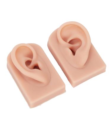Soft Silicone Ear Model for Piercing Practice - Flexible Reusable 1 Pair Medium Skin Color - Perfect for Doctors & Salons - Buy Online on GoSupps.com